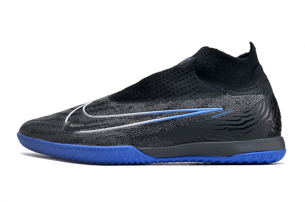 Chuteira Nike React Phantom GX Elite DF Futsal Preto/Azul