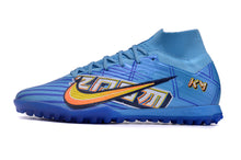 Carregar imagem no visualizador da galeria, Chuteira NIKE Air Zoom Mercurial Superfly 9 Elite Society Mbappe Azul/Amarelo
