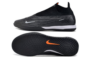 Chuteira Nike React Phantom GX Elite DF Futsal Preto/Laranja