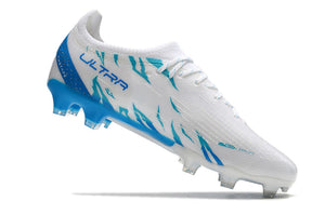 Chuteira de Campo Puma Ultra Ultimate FG Branco/Azul