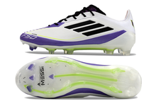 Carregar imagem no visualizador da galeria, Chuteira de Campo ADIDAS F50 Elite FG Messi Branco/Roxo
