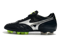 Carregar imagem no visualizador da galeria, CHUTEIRA MIZUNO WAVE CUP LEGEND FG PRETO/CINZA
