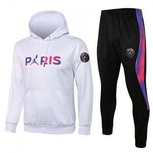 Agasalho PSG x Jordan 2021 Canguru Paris Branco Rosa