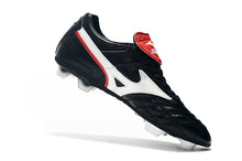 Carregar imagem no visualizador da galeria, CHUTEIRA MIZUNO WAVE CUP LEGEND FG PRETO/BRANCO/VERMELHO
