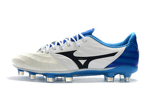 CHUTEIRA MIZUNO REBULA V3 FG BRANCO/AZUL/PRETO