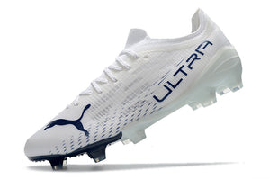 Chuteira Puma Ultra 1.1 FG Branco/Azul