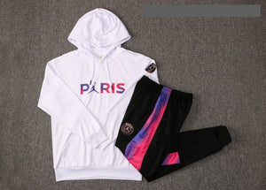 Agasalho PSG x Jordan 2021 Canguru Paris Branco Rosa