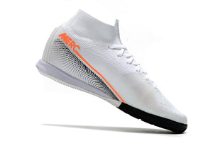 CHUTEIRA NIKE MERCURIAL SUPERFLY 7 ELITE IC BRANCO/LARANJA