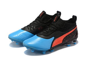 CHUTEIRA PUMA ONE 19.1 FG/AG "POWER UP" AZUL/PRETO