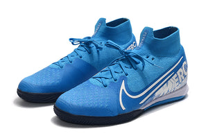 CHUTEIRA NIKE MERCURIAL SUPERFLY 7 ELITE IC "NEW LIGHTS" AZUL/BRANCO