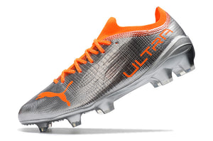 Chuteira Puma Ultra 1.1 FG Prata/Laranja