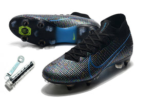 CHUTEIRA NIKE MERCURIAL TRAVA MISTA  13 SG ELITE AZUL/PRETO