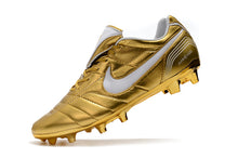 Carregar imagem no visualizador da galeria, CHUTEIRA NIKE TIEMPO LEGEND 7 ELITE FG R10 DOURADO/BRANCO
