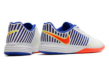 Carregar imagem no visualizador da galeria, Chuteira NIKE Lunar Gato II Futsal Branco/Azul/Laranja
