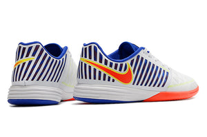 Chuteira NIKE Lunar Gato II Futsal Branco/Azul/Laranja