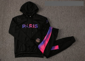 Agasalho PSG x Jordan 2021 Canguru Paris Preto Rosa