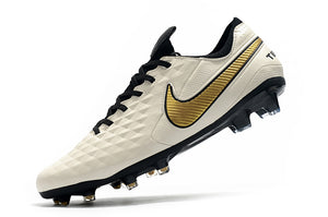 CHUTEIRA NIKE TIEMPO LEGEND 8 ELITE FG BRANCO/DOURADO