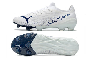 Chuteira Puma Ultra 1.1 FG Branco/Azul