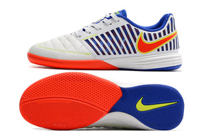 Chuteira NIKE Lunar Gato II Futsal Branco/Azul/Laranja