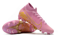 Carregar imagem no visualizador da galeria, CHUTEIRA NIKE MERCURIAL SUPERFLY 7 FG ELITE ROSA/DOURADO
