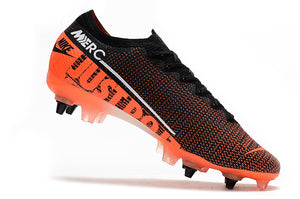 CHUTEIRA NIKE MERCURIAL VAPOR 13 ELITE SG PRETO/LARANJA/BRANCO