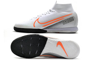 CHUTEIRA NIKE MERCURIAL SUPERFLY 7 ELITE IC BRANCO/LARANJA