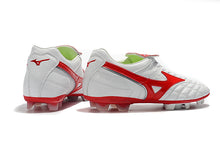 Carregar imagem no visualizador da galeria, CHUTEIRA MIZUNO WAVE CUP LEGEND FG BRANCO/VERMELHO
