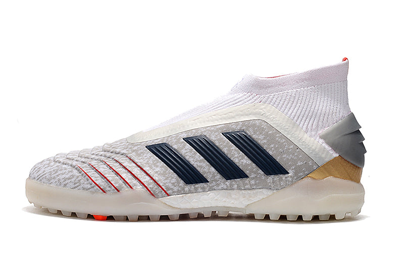 CHUTEIRA ADIDAS PREDATOR 19+ TF BRANCO/DOURADO/VERMELHO/PRETO