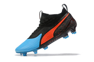 CHUTEIRA PUMA ONE 19.1 FG/AG "POWER UP" AZUL/PRETO