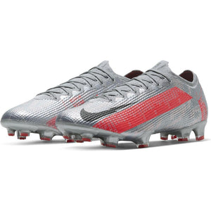 CHUTEIRA NIKE MERCURIAL VAPOR 13 FG ELITE CINZA/VERMELHO