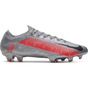 CHUTEIRA NIKE MERCURIAL VAPOR 13 FG ELITE CINZA/VERMELHO