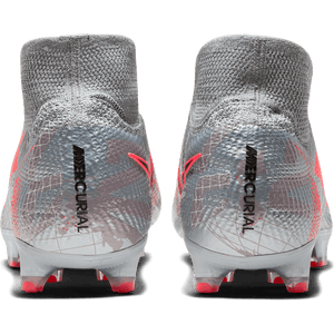 CHUTEIRA NIKE MERCURIAL SUPERFLY 7 FG ELITE CINZA/VERMELHO