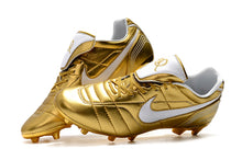 Carregar imagem no visualizador da galeria, CHUTEIRA NIKE TIEMPO LEGEND 7 ELITE FG R10 DOURADO/BRANCO
