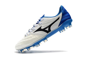 CHUTEIRA MIZUNO REBULA V3 FG BRANCO/AZUL/PRETO