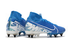 Carregar imagem no visualizador da galeria, CHUTEIRA NIKE MERCURIAL SUPERFLY 7 ELITE SG &quot;NEW LIGHTS&quot; AZUL/BRANCO
