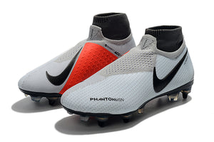 CHUTEIRA NIKE PHANTOM VISION ELITE DYNAMIC FIT SG CINZA / VERMELHO