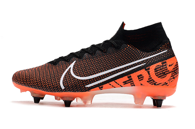 CHUTEIRA NIKE MERCURIAL SUPERFLY 7 ELITE SG PRETO/LARANJA