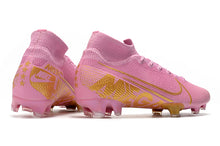 Carregar imagem no visualizador da galeria, CHUTEIRA NIKE MERCURIAL SUPERFLY 7 FG ELITE ROSA/DOURADO
