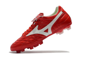 CHUTEIRA MIZUNO WAVE CUP LEGEND FG BRANCO/VERMELHO