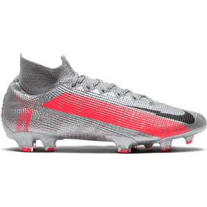 CHUTEIRA NIKE MERCURIAL SUPERFLY 7 FG ELITE CINZA/VERMELHO