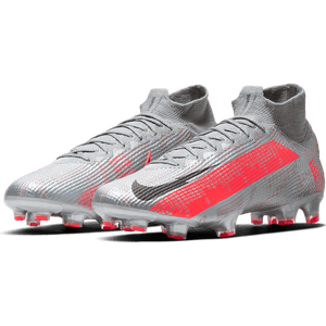 CHUTEIRA NIKE MERCURIAL SUPERFLY 7 FG ELITE CINZA/VERMELHO